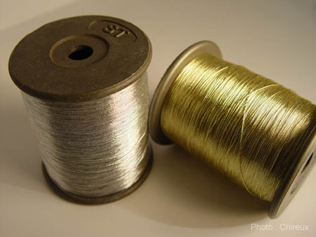 bobine fil argent metal