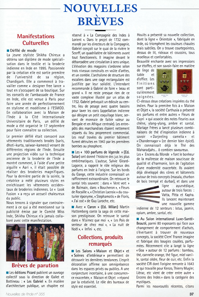defiles de mode indien